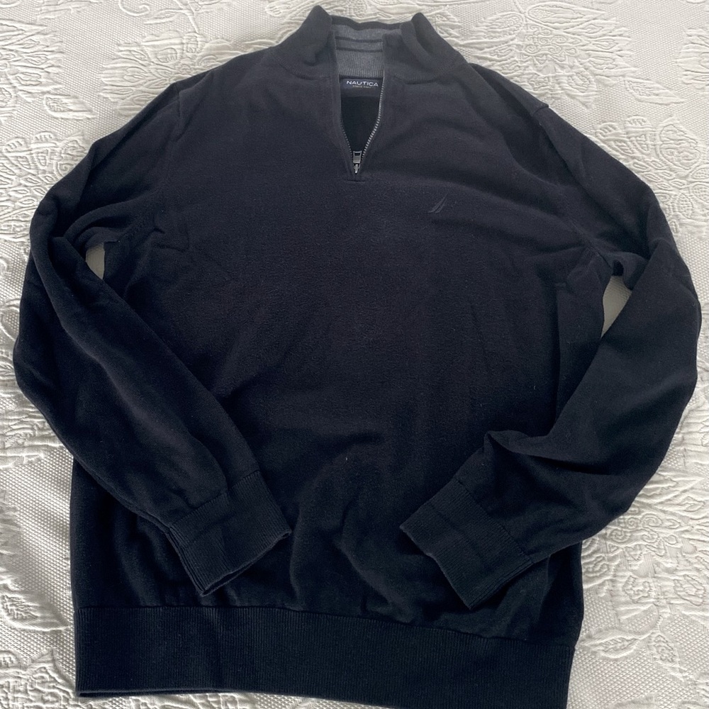 PRICE DROP! Nautica 100% cotton 1/4-zip sweater.  Men’s medium.